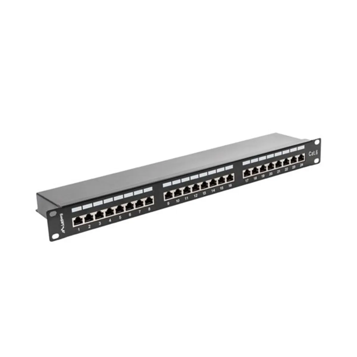 Lanberg PPS6-1024-B 19" 1U 24port Cat.6 FTP árnyékolt fekete patch panel #3