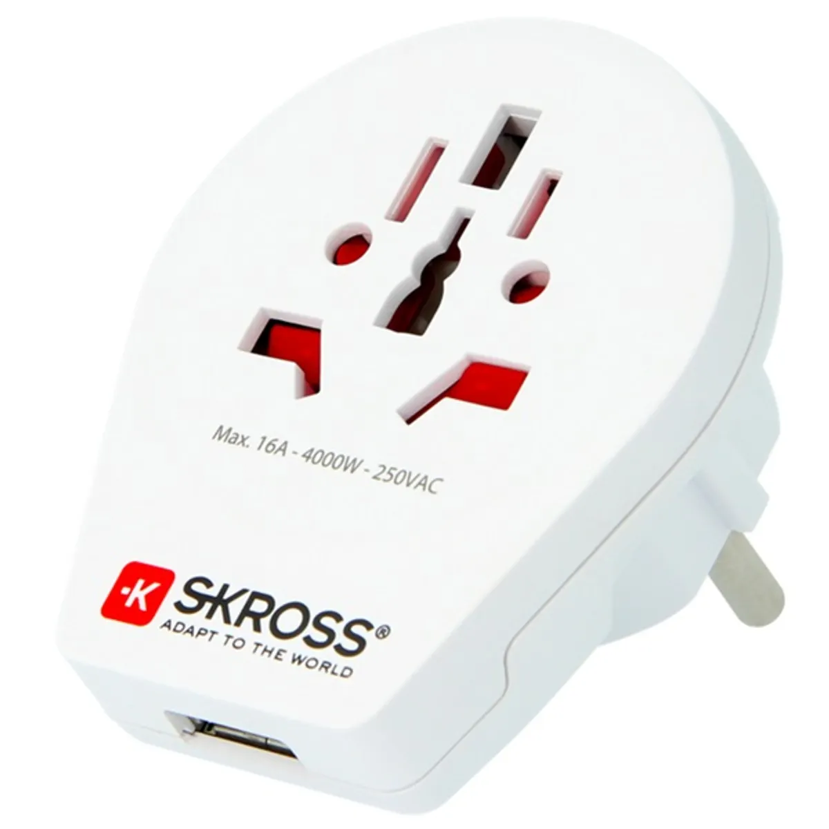 SKROSS 1.500266 World to Europe USB - csatlakozó átalakító európába utazóknak + USB #1