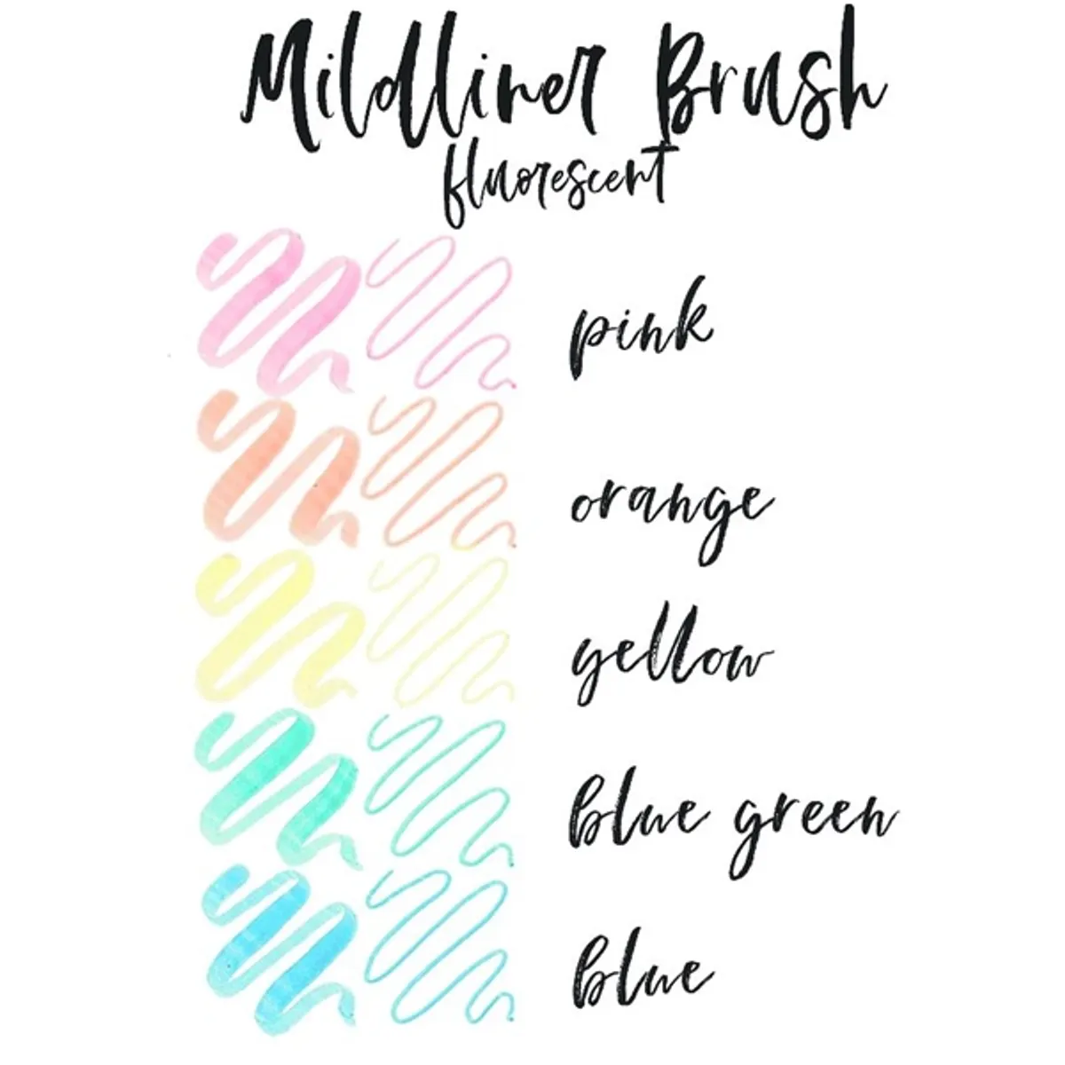 Zebra Mildliner Brush Fluorescent 5db-os kettős végű ecset marker #3