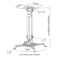 Sbox PM-18S dönthető, forgatható mennyezeti projektortartó #2