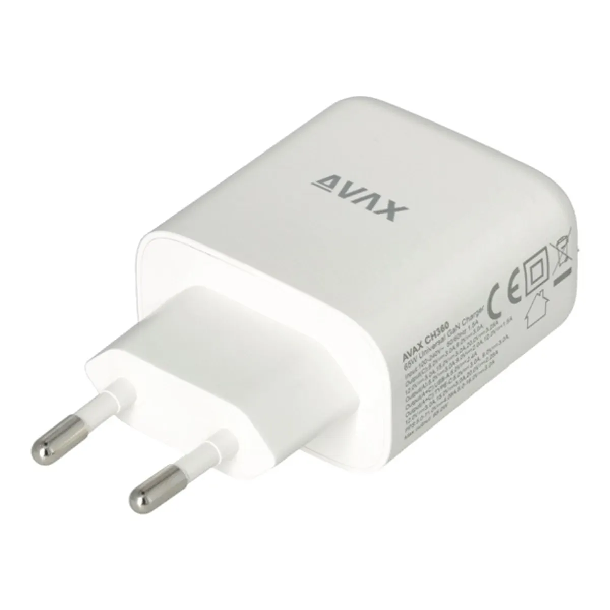 AVAX CH360 SPEEDY 65W GaN USB A (QC)+Type C (PD3.0) fehér hálózati töltő #3