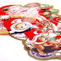 Iris 3D Mikulás mintás/28x43cm karton dekoráció #2