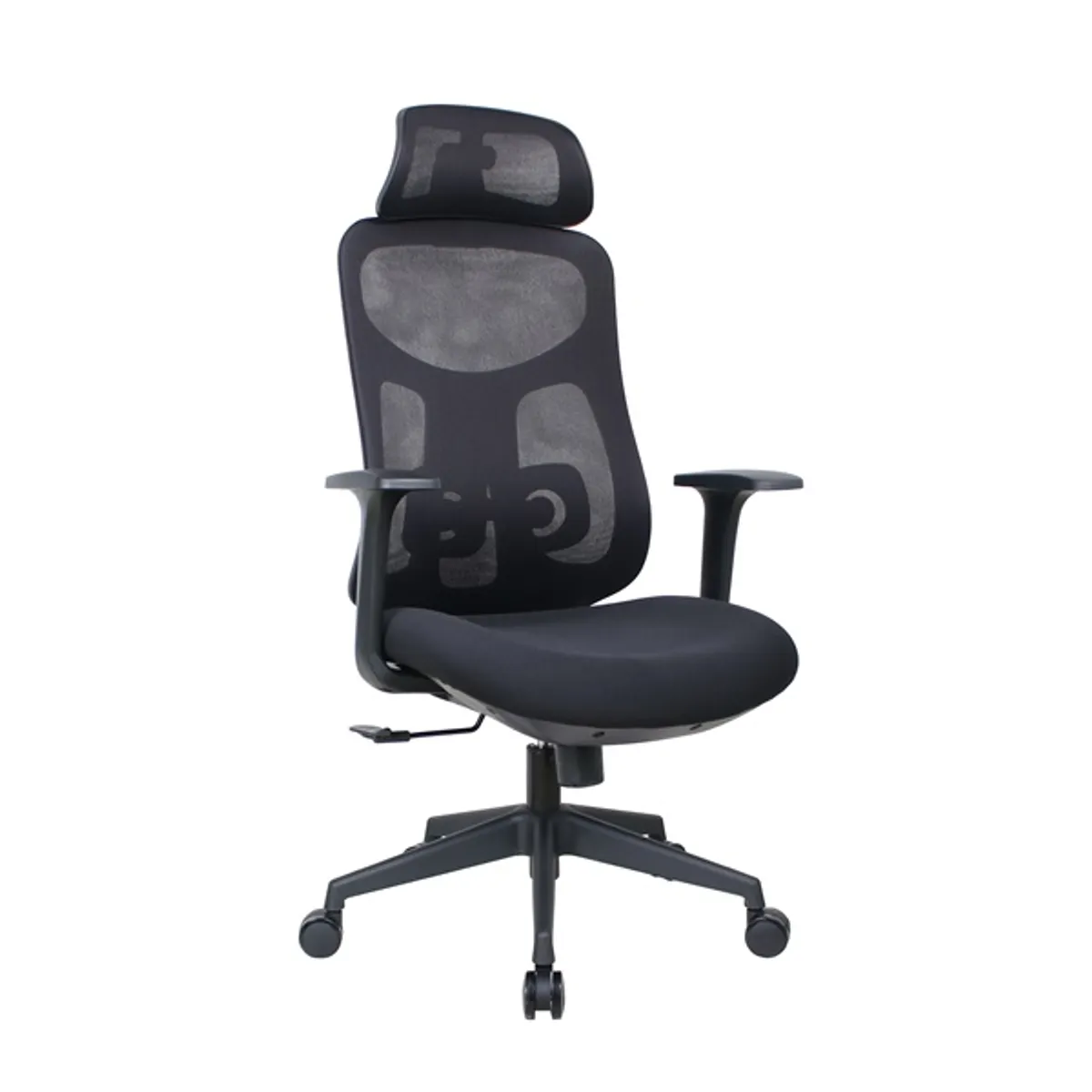 IRISOffice Mirage fekete ergonómikus, szövet-hálós irodai forgószék fej és háttámasszal #2
