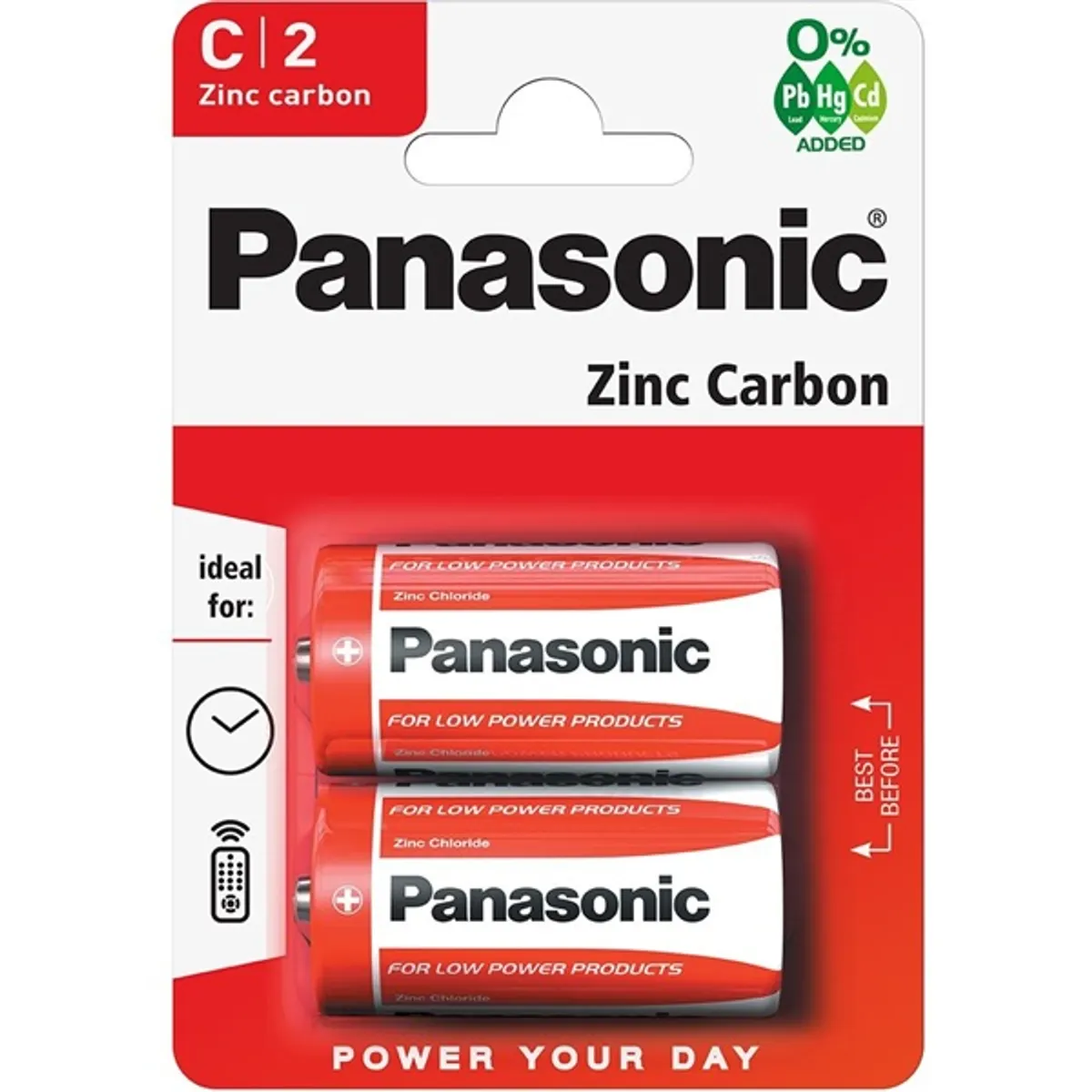 Panasonic RedZinc R14RZ/2BP C cink-mangán tartós baby elem 2 db/csomag #1