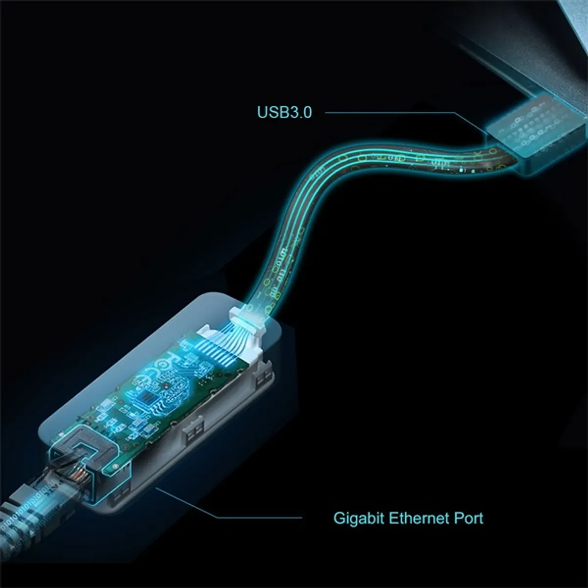 TP-Link UE306 Gigabit Ethernet-USB 3.0 fekete átalakító adapter #7