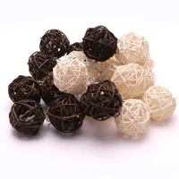 Iris Gömb alakú fonott/rattan/4m/fehér + barna/20db LED-es/3xAA elemes fényfüzér, fénydekoráció #4