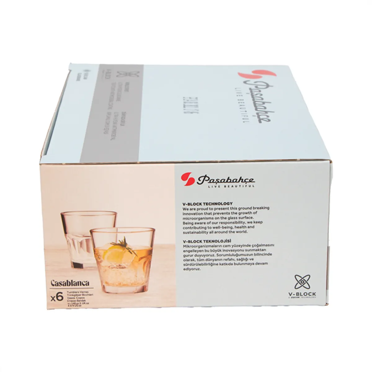 Pasabahce V-Block Fruit Juice 140ml pohár szett 6 darabos #4