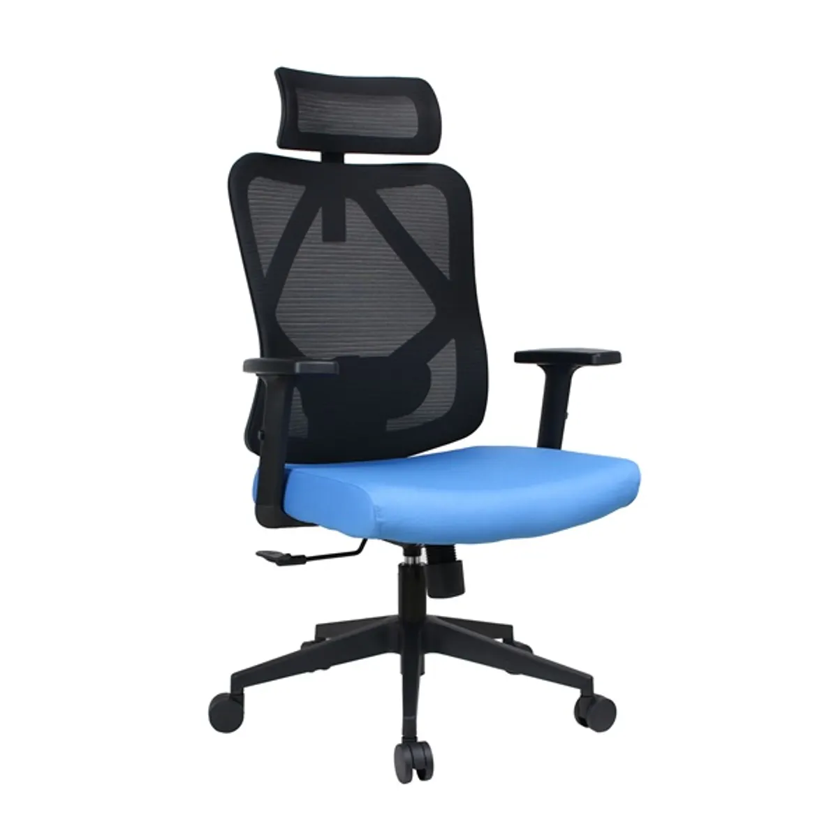 IRISOffice Eclipse kék/fekete ergonómikus, szövet-hálós irodai forgószék fej és háttámasszal #2