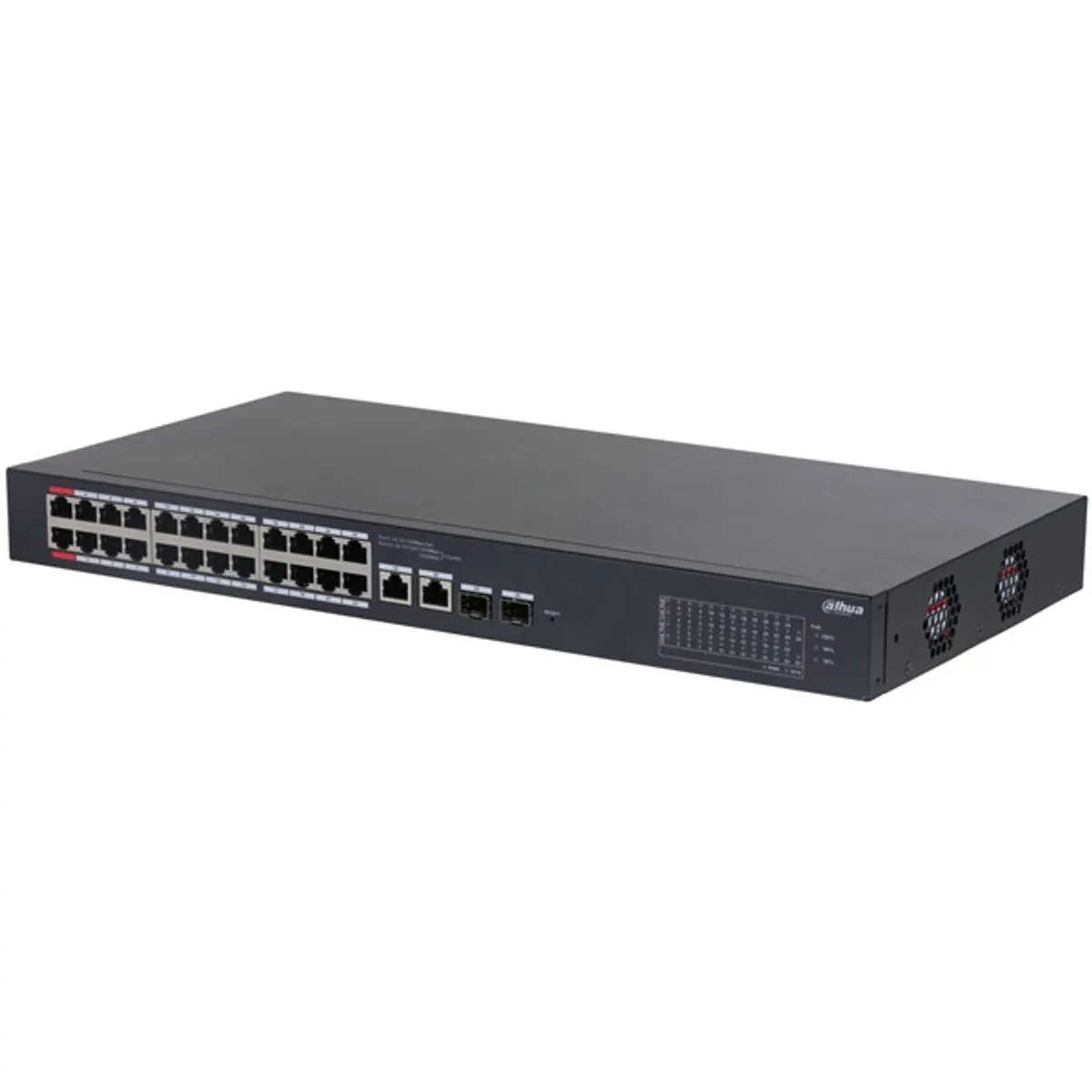 Dahua CS4226-24ET-240 24x10/100 Mbps PoE + 2x1 Gbps RJ-45/SFP Combo Uplink/240W/Cloud Managed PoE Switch #1