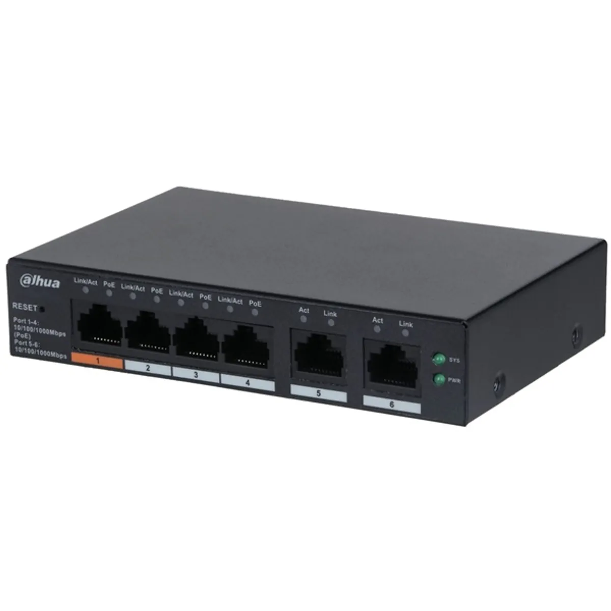 Dahua CS4006-4GT-60 4x1 Gbps PoE + 2x1 Gbps uplink/60W/Cloud Managed PoE Switch #1