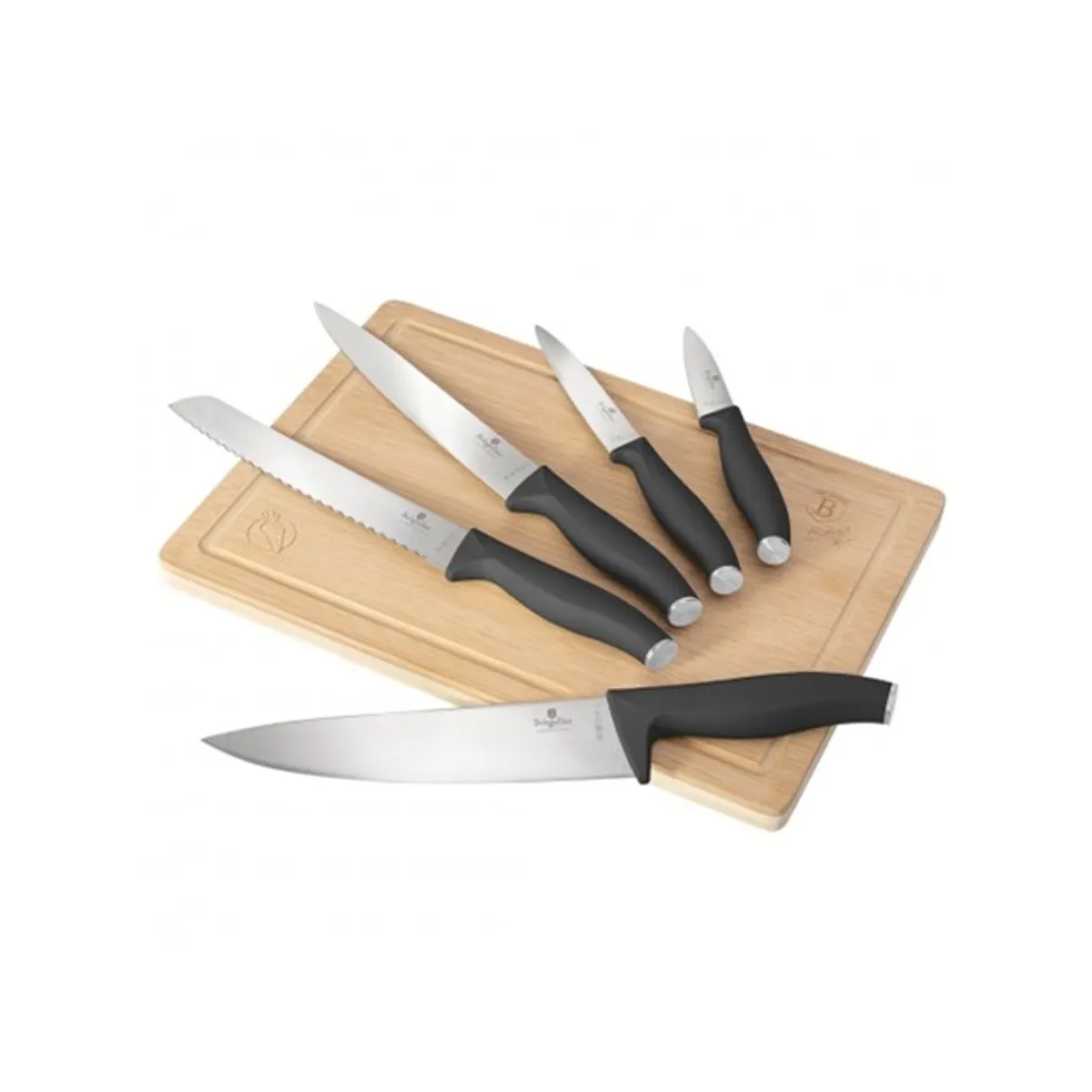 Berlinger Haus BH/2961 bambusz vágódeszkával, matt antracit 6 részes késkészlet #1