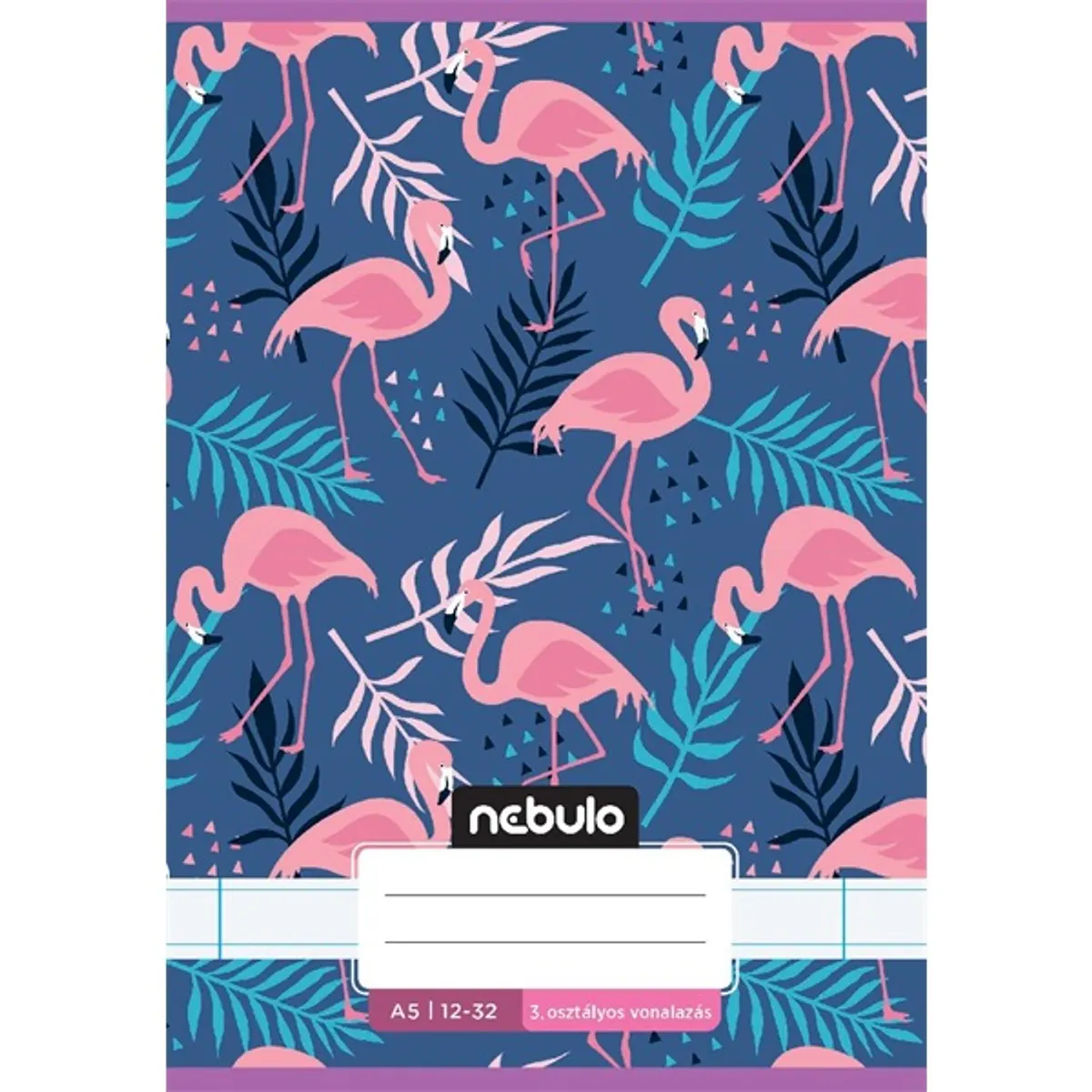 Nebulo Cuki minták A5 3. osztályos 12-32 tűzött vonalas füzet #7