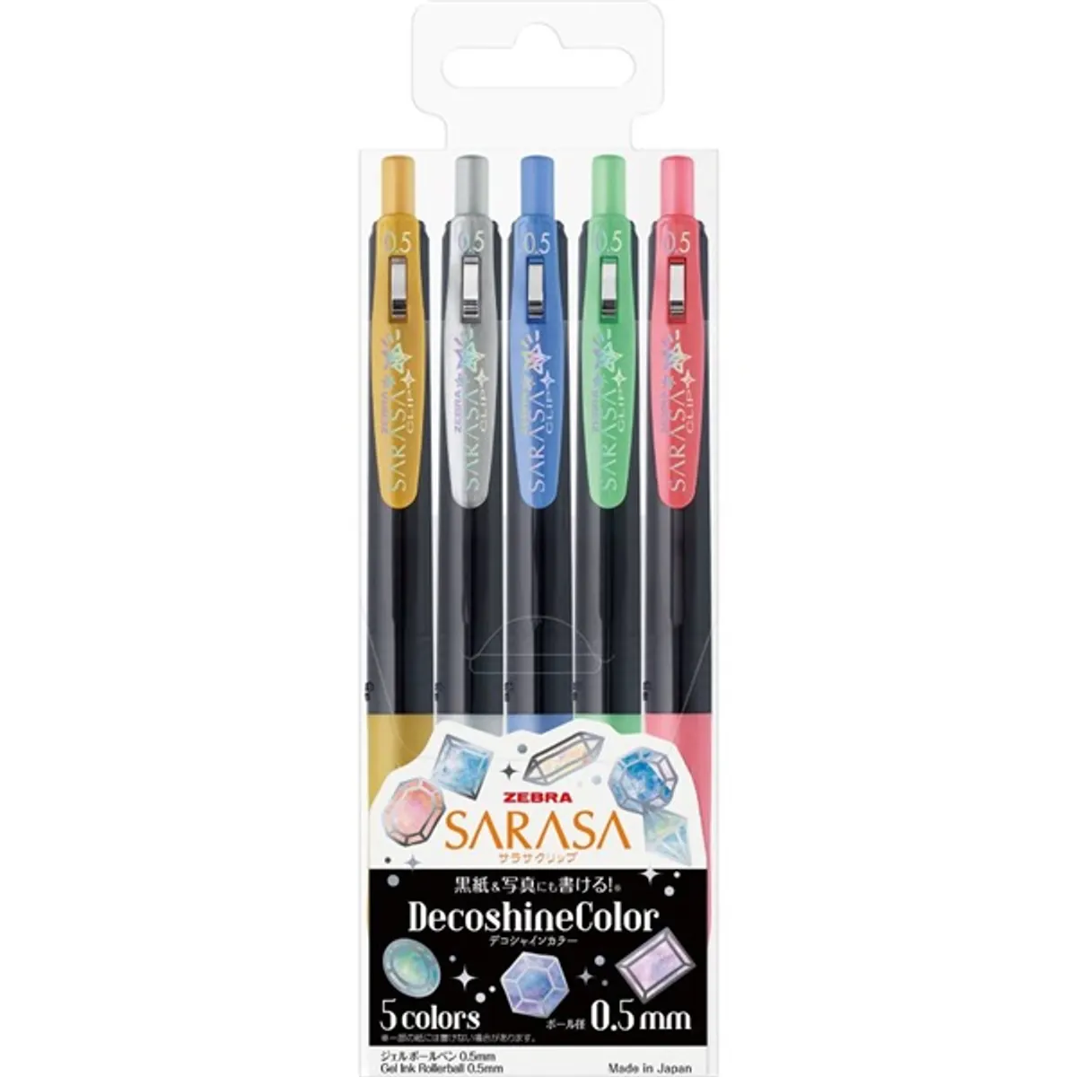 Zebra Sarasa Clip 0,5 Decoshine 5 Colour Set zselés toll #1