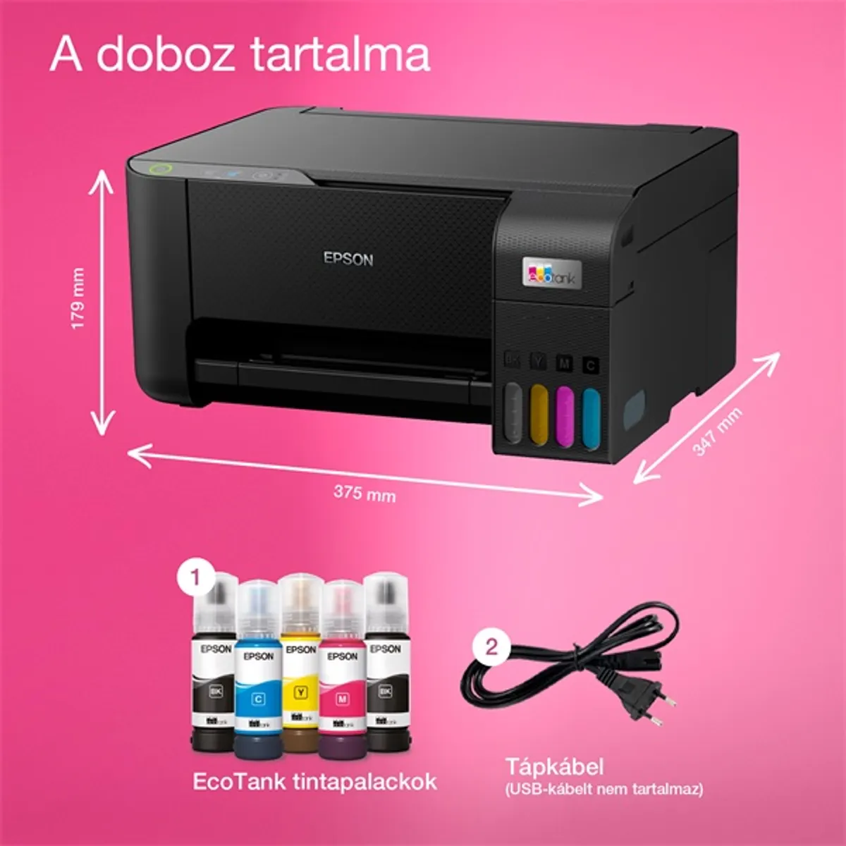 Epson EcoTank L3230 színes nyomtató MFP, USB, 8100/6500 oldal tinta a dobozban #4