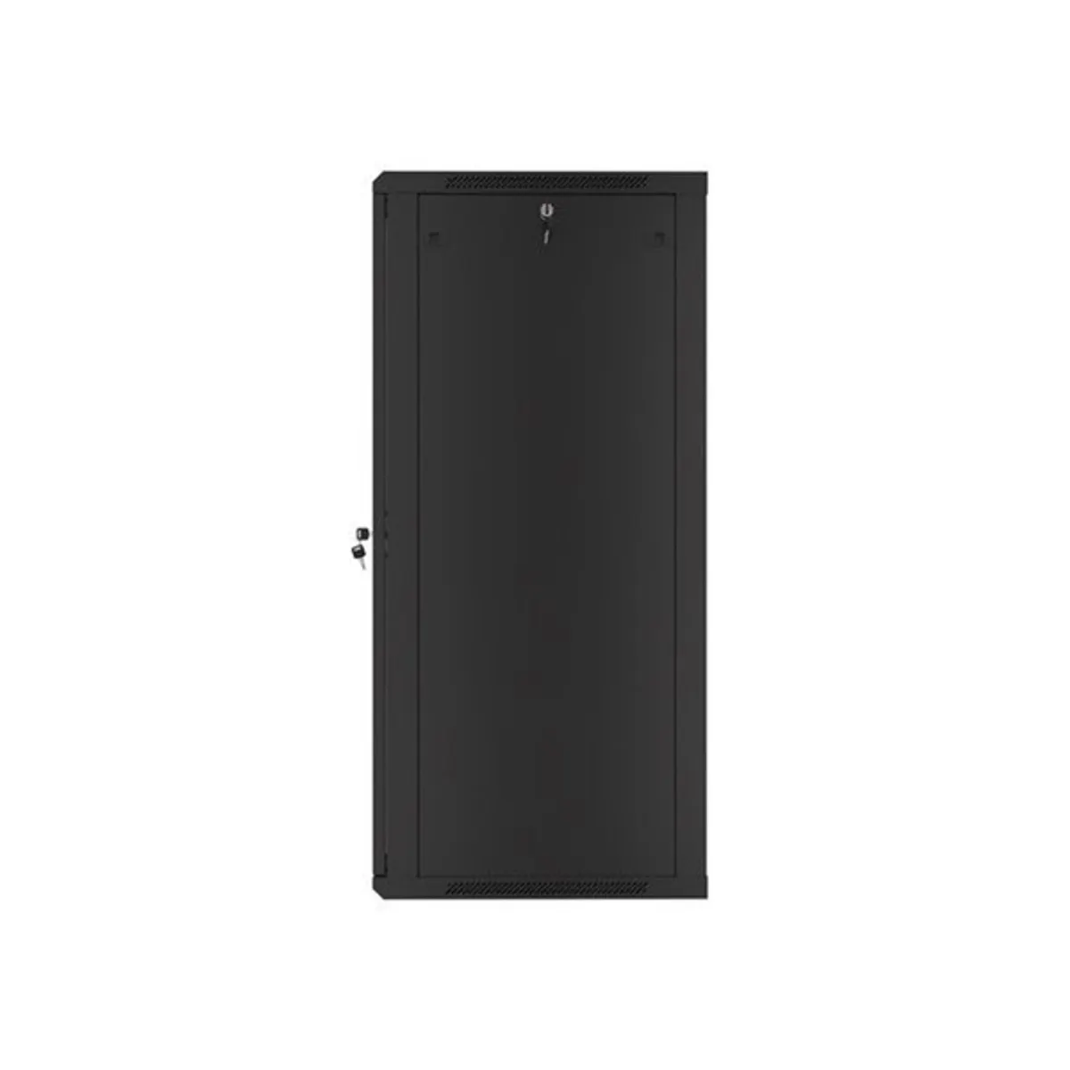 Lanberg WF01-6627-10B 19" 27U SZÉL:600mm MÉLY:600mm MAG:1307mm lapraszerelt üvegajtós fekete fali rack szekrény #7