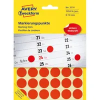 Avery 3374 18mm 1056db-os piros jelölőpont #1