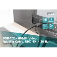 DIGITUS DA-70821 USB C - HDMI A 1,8m szürke video átalakító kábel #8