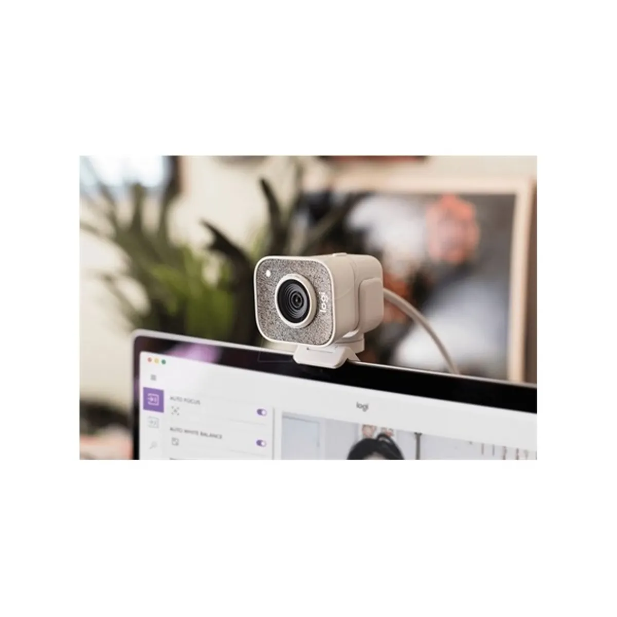 Logitech StreamCam 1080p Mikrofonos, piszkosfehér webkamera #4