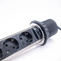 TOO PPS-301-3C IP20, 3x 2P+F, króm asztalba süllyeszthető elosztó #5