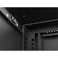 Lanberg WF03-5306-10B 19" 6U SZÉL:540mm MÉLY:350mm MAG:370mm lapraszerelt üvegajtós fekete fali rack szekrény #7