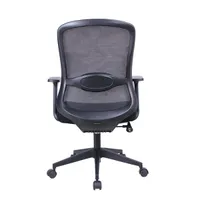 IRISOffice Solara fekete szövet-hálós irodai forgószék fej és háttámasszal #5