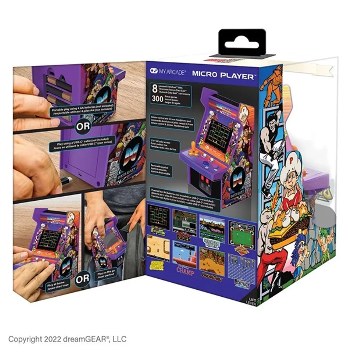 My Arcade DGUNL-4124 Data East 300+ Micro Player Retro Arcade 6.75" hordozható kézikonzol #3