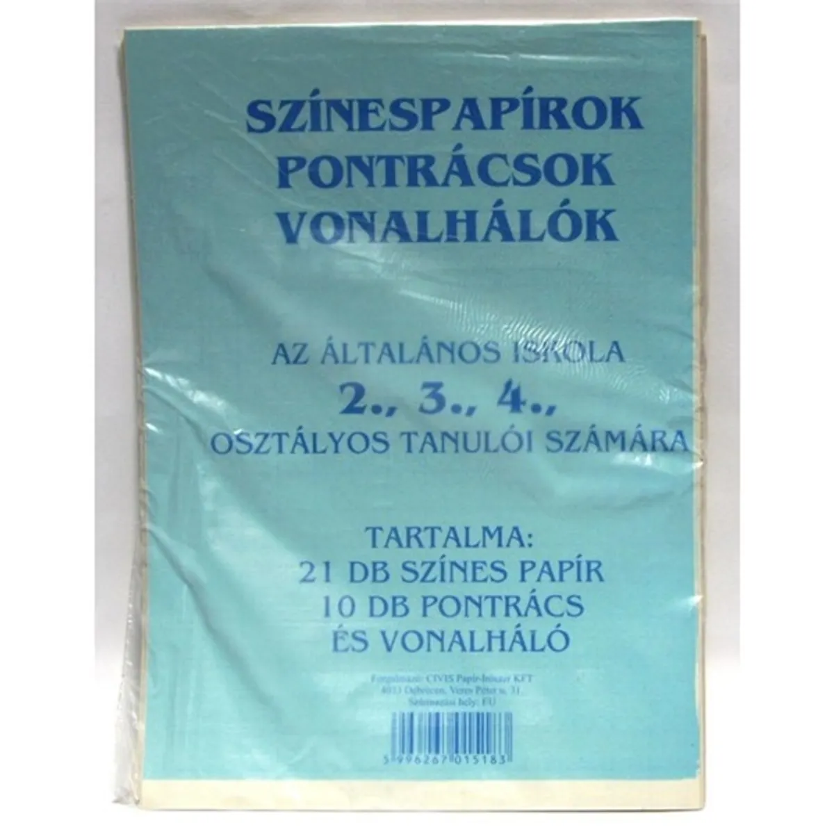 2-4. osztályos pontrácsos színes papírkészlet #1