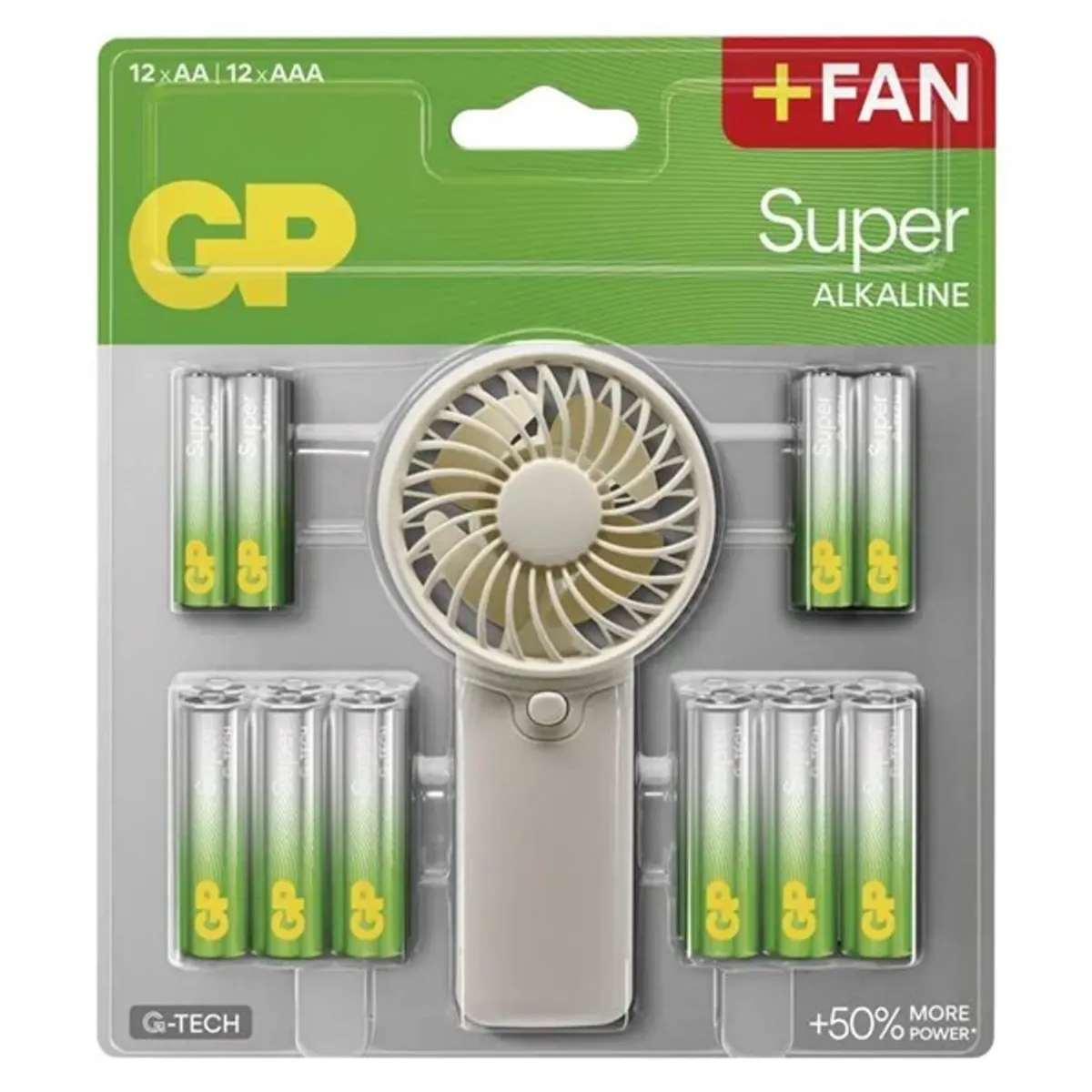 GP B0161M Super AA 12db + AAA 12db akáli elem + ventilátor #1