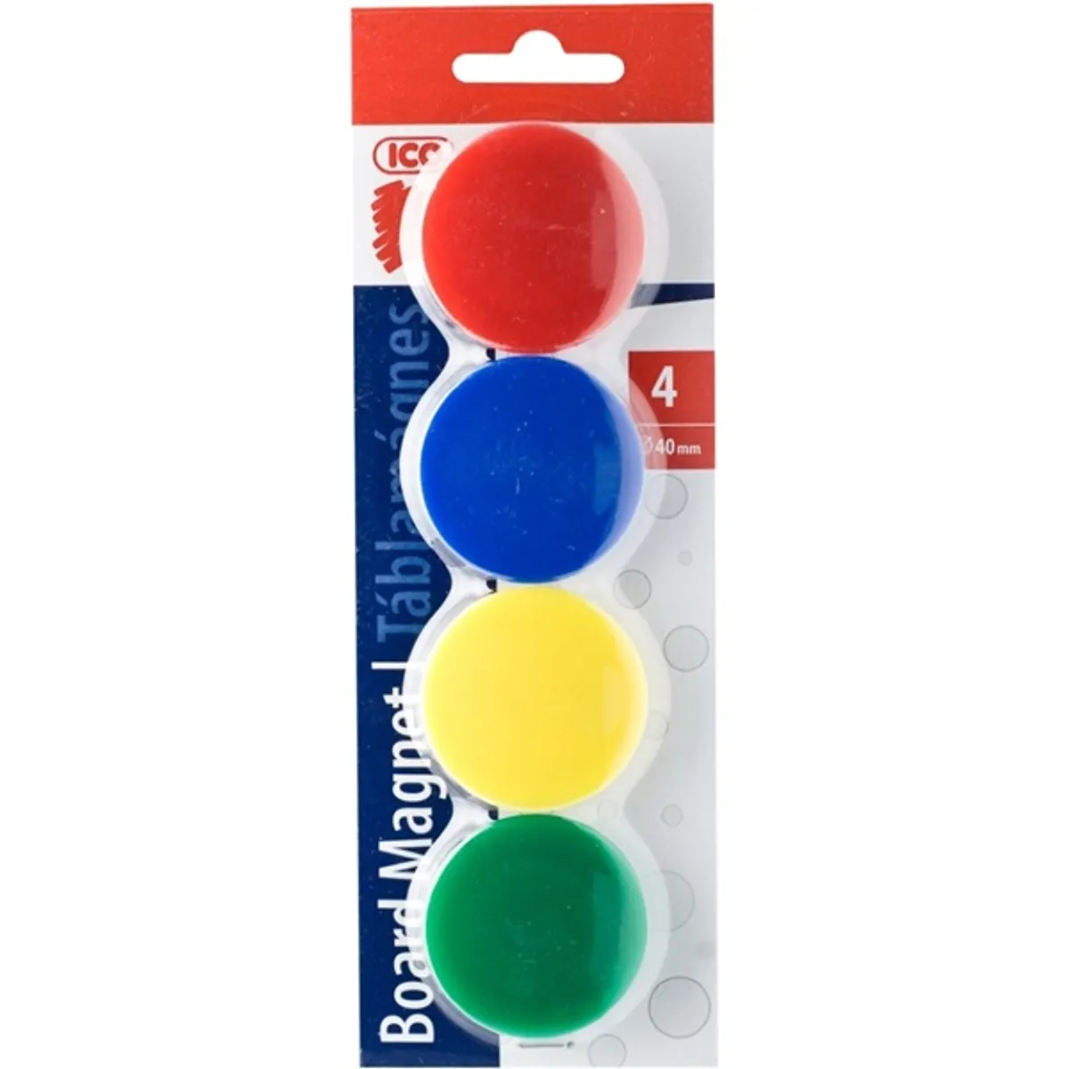 ICO 40mm 4db színes táblamágnes #1