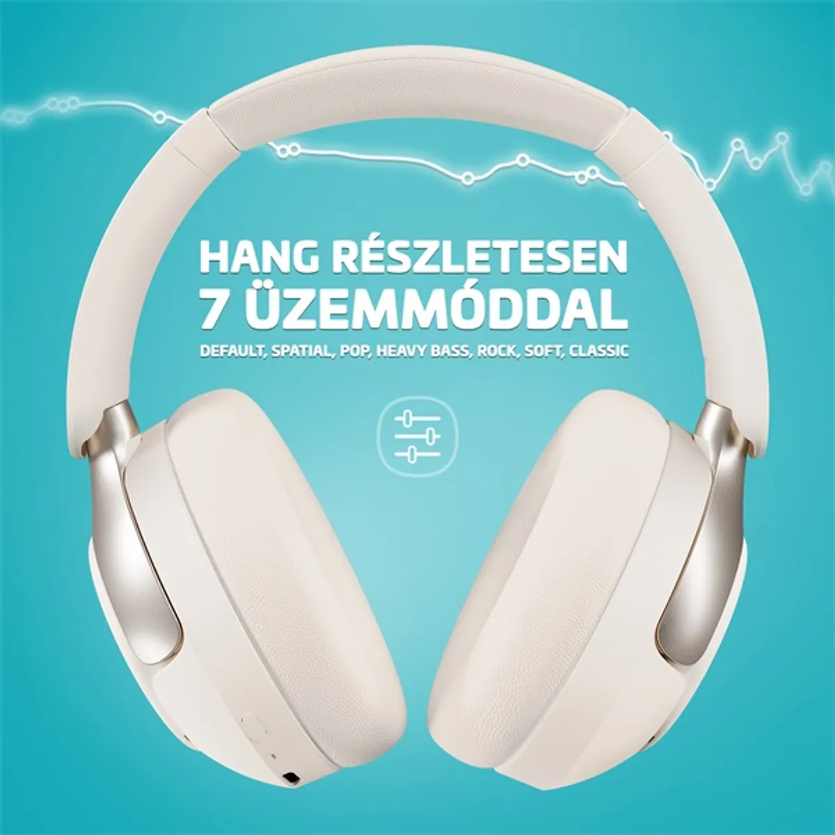 LAMAX HighComfort2 ANC aktív zajszűrős Bluetooth fehér fejhallgató #9