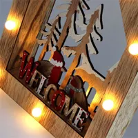 Iris Karácsonyi ház alakú madarak mintás/20x30x5,5cm/meleg fehér LED-es fa fénydekoráció #2