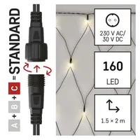 Emos D1DW01 1,5x2 m kültéri meleg fehér Standard LED sorolható karácsonyi füzér háló #7