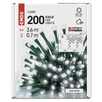 Emos D4CC01 3,6m/200LED/kül-beltéri/hideg fehér jégcsap karácsonyi LED fényfüggöny #6