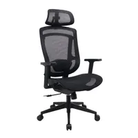 IRISOffice Nimbus fekete ergonómikus, szövet-hálós irodai forgószék fej és háttámasszal #2