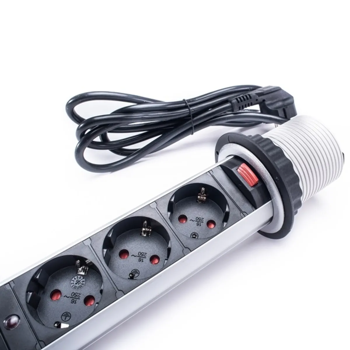 TOO PPS-300-3S IP20, 3x 2P+F, ezüst asztalba süllyeszthető elosztó #5