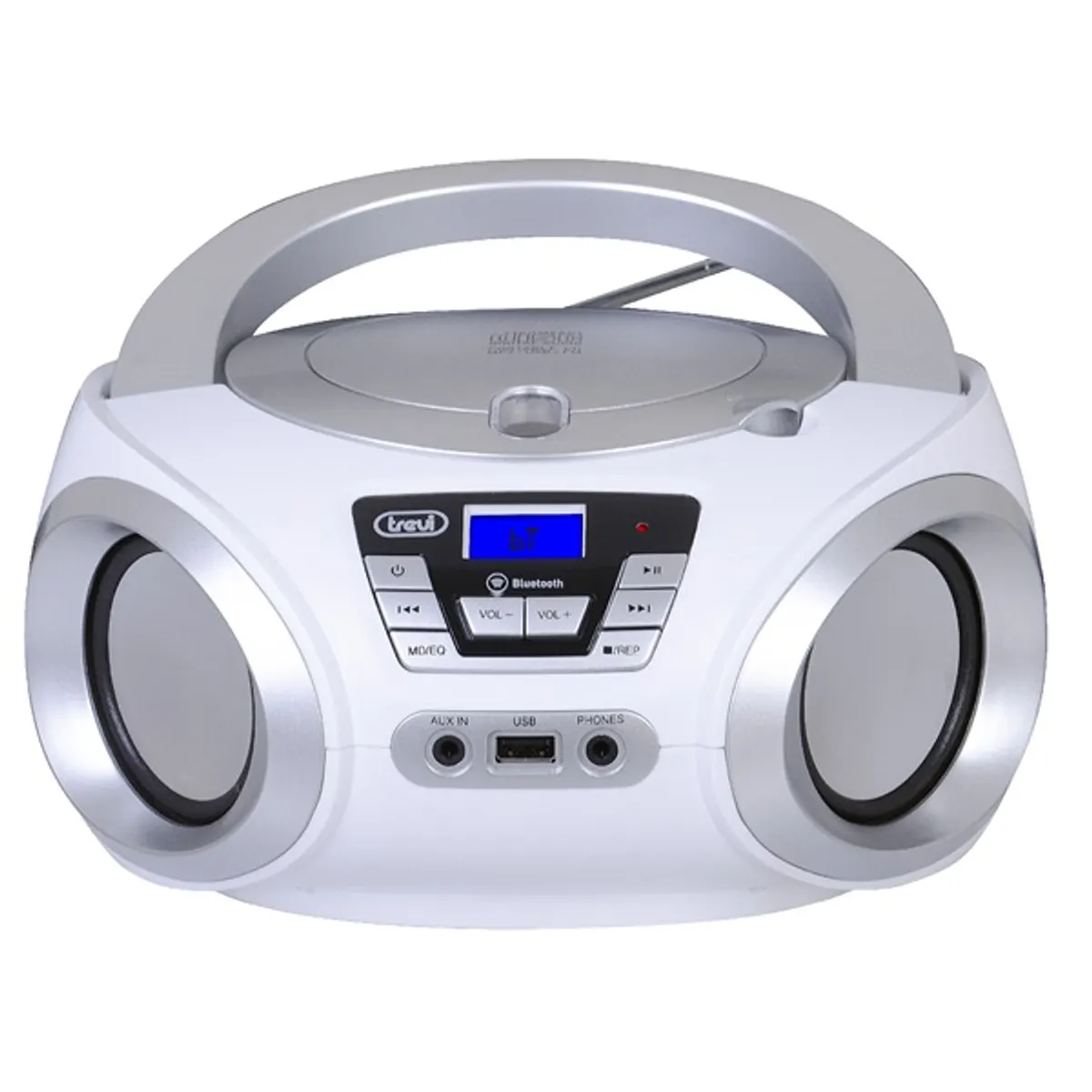 Trevi CMP 544BT hordozható fehér Bluetooth/FM/USB/AUX/CD boombox #2