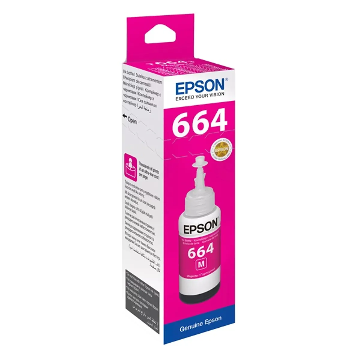 Epson C13T66434A T6643 70ml EcoTank kompatibilis magenta tintapalack #2