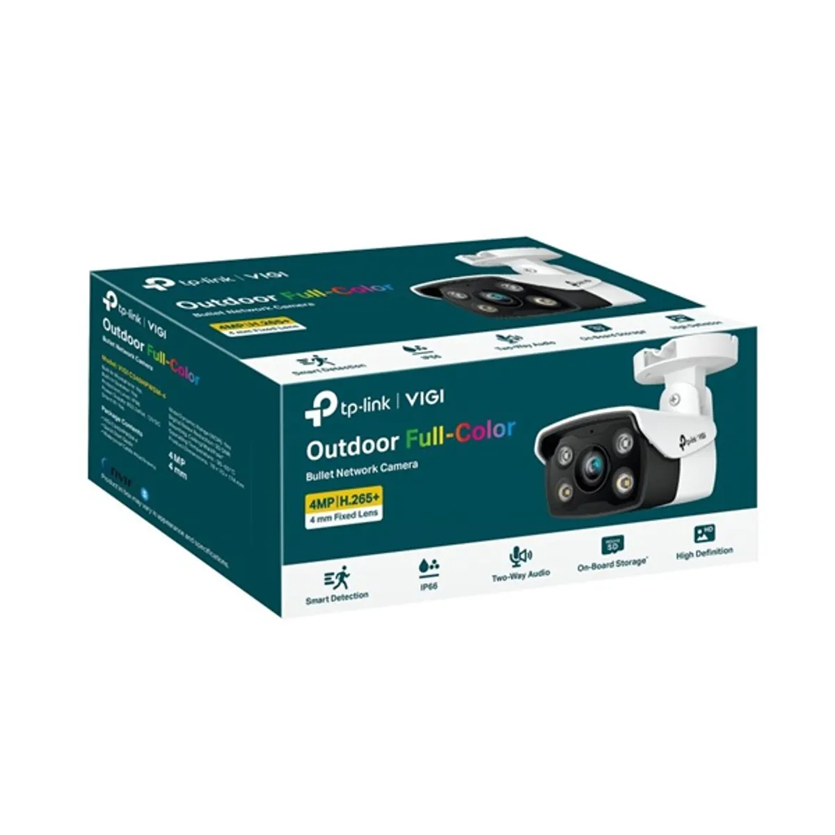 TP-Link VIGI C340 /4MP/2,8mm/kültéri/H265/IR30m/SD/Smart Detection/kétirányú hang/Full-Color IP csőkamera #3