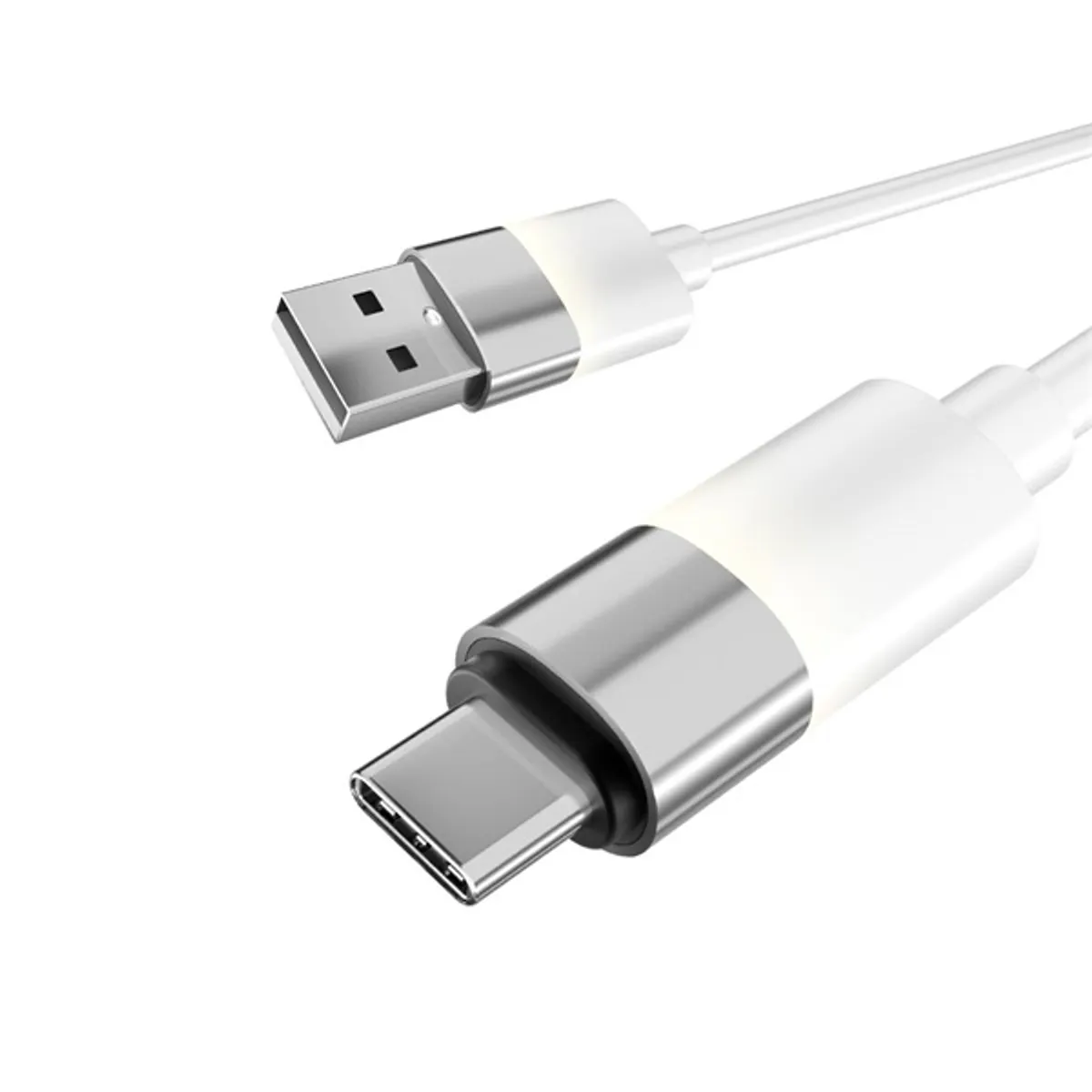 AVAX CB312 GLOWY 1m 18W USB-A - USB-C fehér gyorstöltő kábel #1