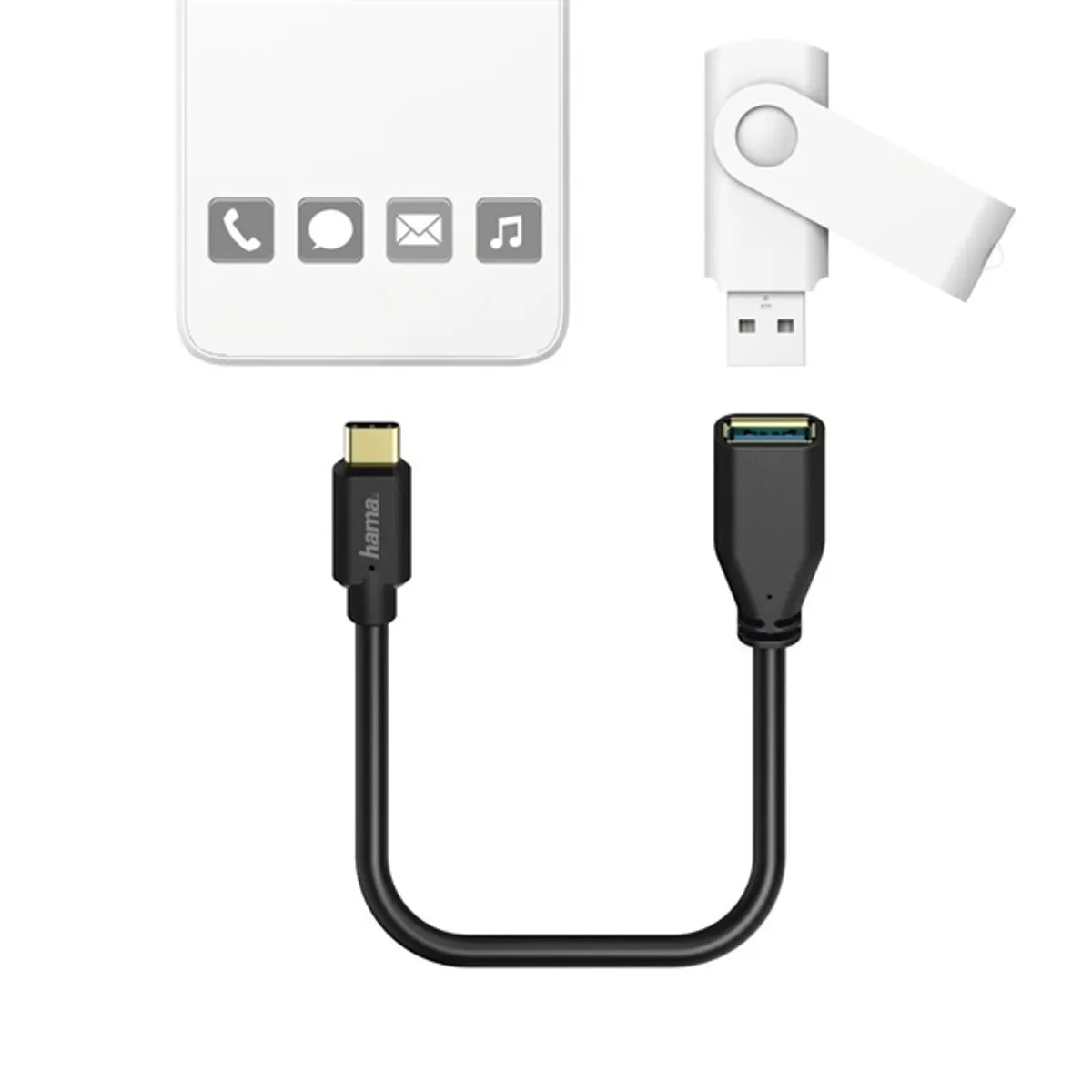 Hama 201605 FIC E3 USB Type-C OTG 0,15 m adapter #3