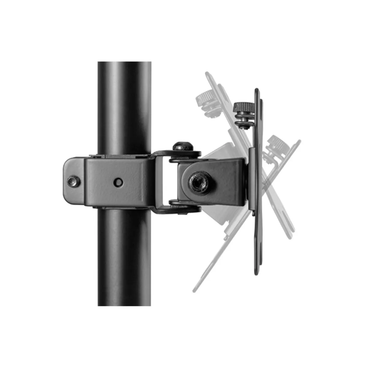 DIGITUS DA-90438 C-bilincses/gyűrűs univerzális (VESA 75/100) 2-es fekete függőleges monitor tartó állvány #2