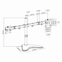 Sbox LCD-F024 13"-32" VESA 100x100 dönthető, forgatható asztali monitor tartó konzol #2