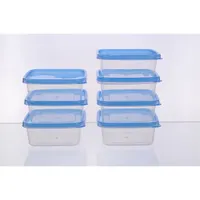 TOO KT-151 7db-os négyzetes 600ml-es ételtároló doboz szett #3