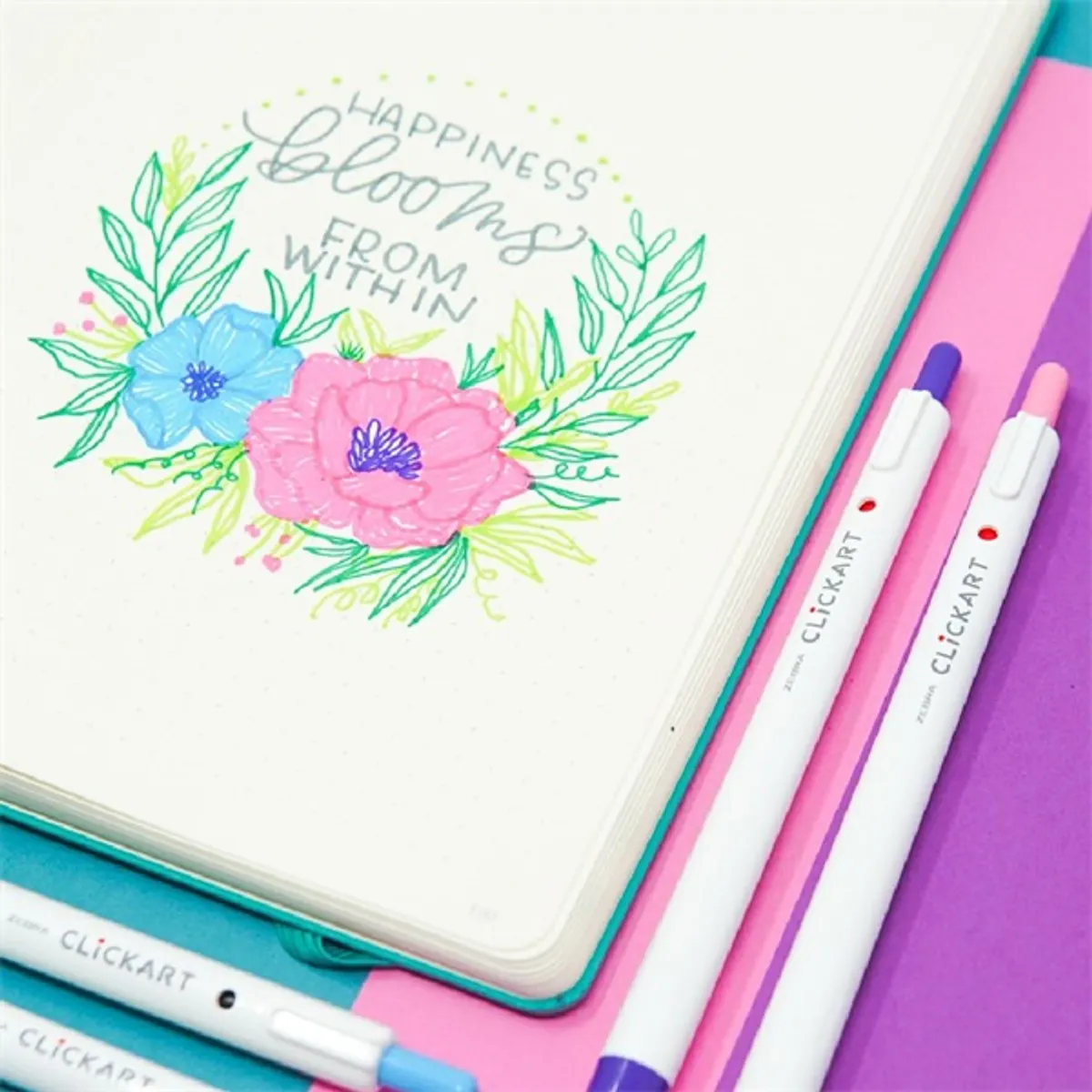 Zebra ClickArt nyomógombos 12 db-os filctoll készlet #6