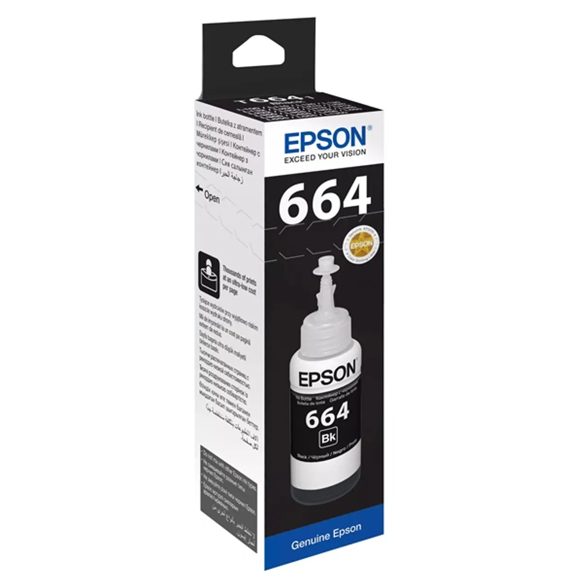 Epson C13T66414A T6641 70ml EcoTank kompatibilis fekete tintapalack #2