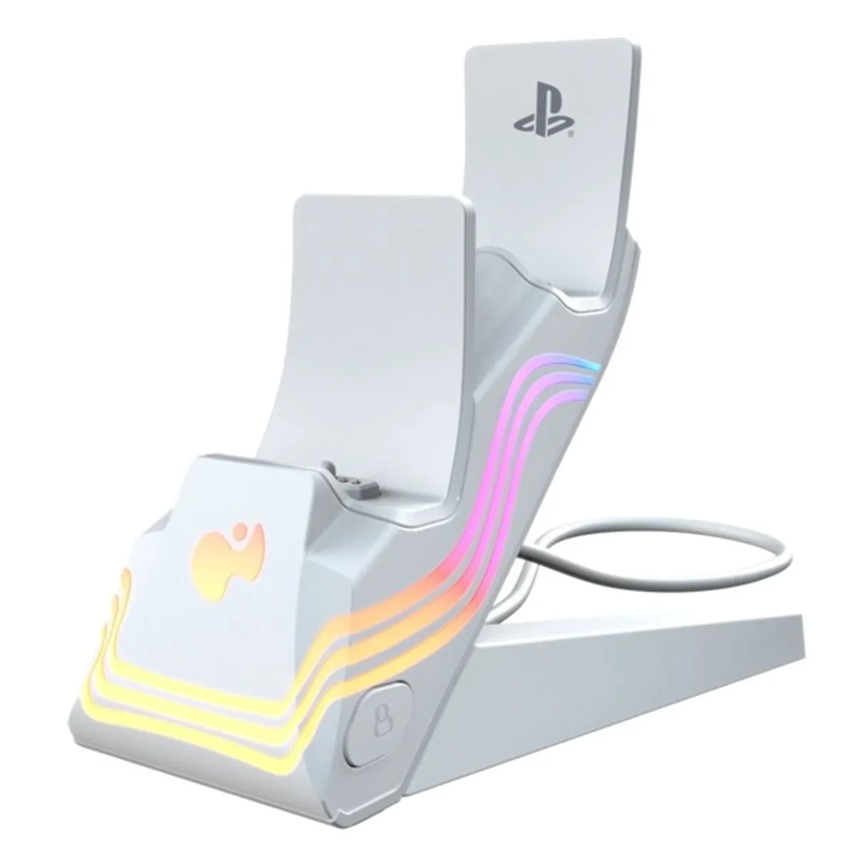 PDP 052-022-WH Afterglow Wave PlayStation 5 DualSense RGB fehér kontroller töltőállomás #3