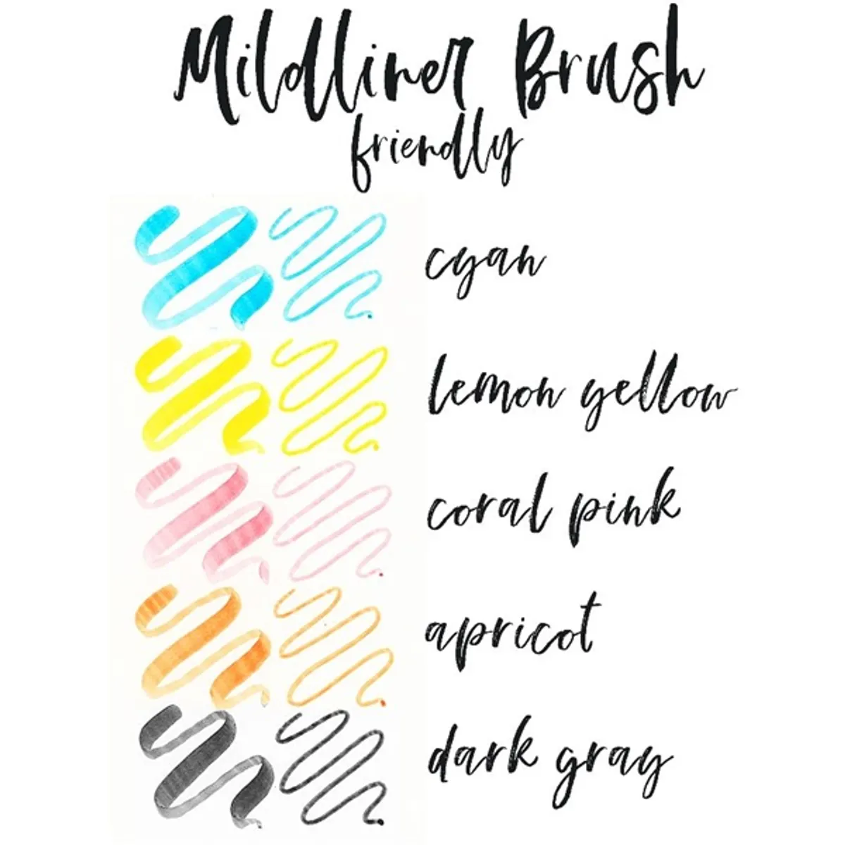 Zebra Mildliner Brush Friendly 5db-os kettős végű ecset marker #3