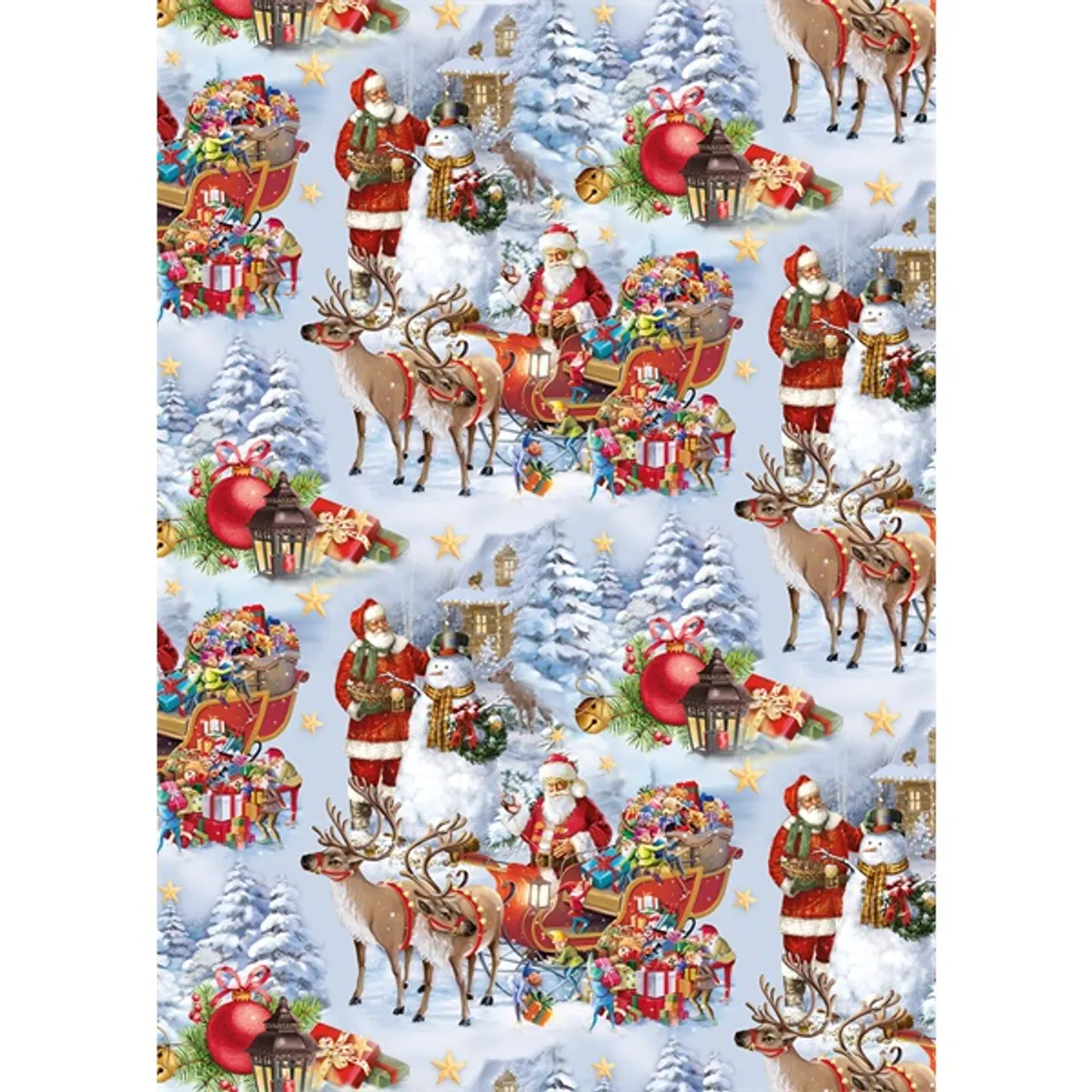 IRIS Karácsonyi tekercses csomagolópapír,  200x70cm, különböző mintákkal, 60g/m2 #2