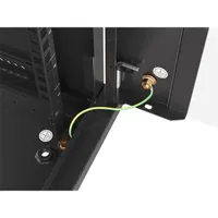 Lanberg WF01-6404-10B 19" 4U SZÉL:600mm MÉLY:450mm MAG:290mm lapraszerelt üvegajtós fekete fali rack szekrény #7