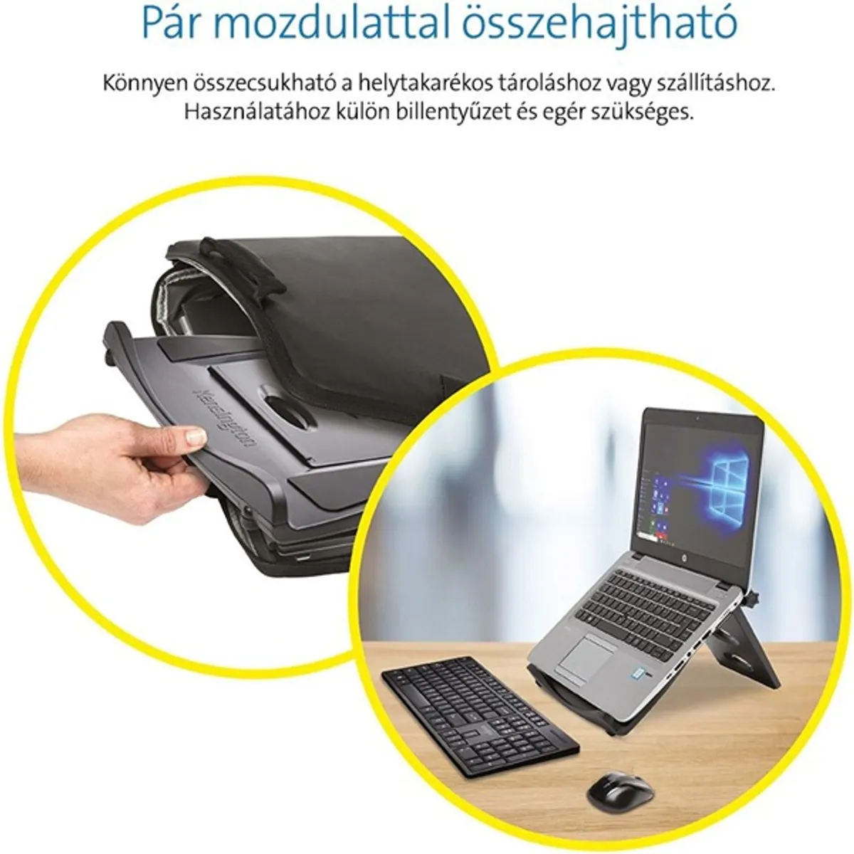 Kensington 60112 SmartFit Easy Riser állítható magasságú szürke notebook állvány #6